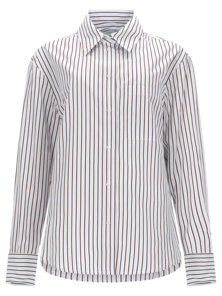 Loulou De Saison Maud Vertical Stripes Oversize Shirt