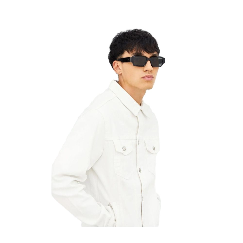 Retrosuperfuture Astro Black Architectural Rectangular Sunglasses