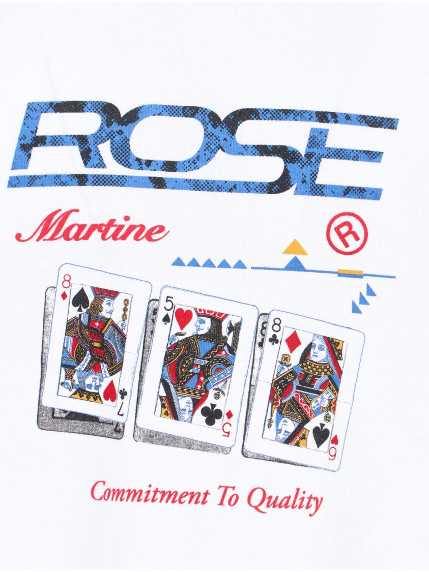 Martine Rose Oversized T-Shirt "Playing Cards" – White
