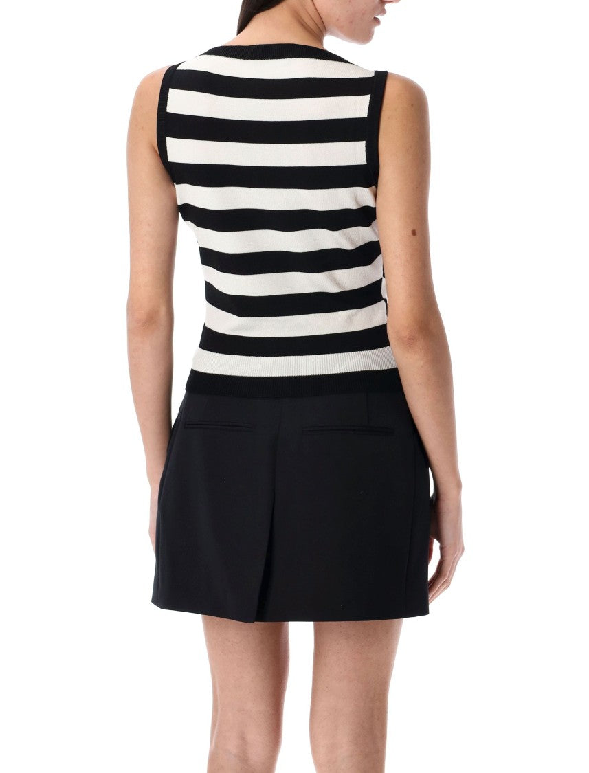 Balmain Geometric Stripe Top
