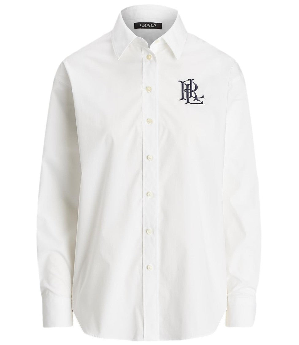 Lauren Ralph Lauren Kotta Long Sleeve Button-Front Shirt – White