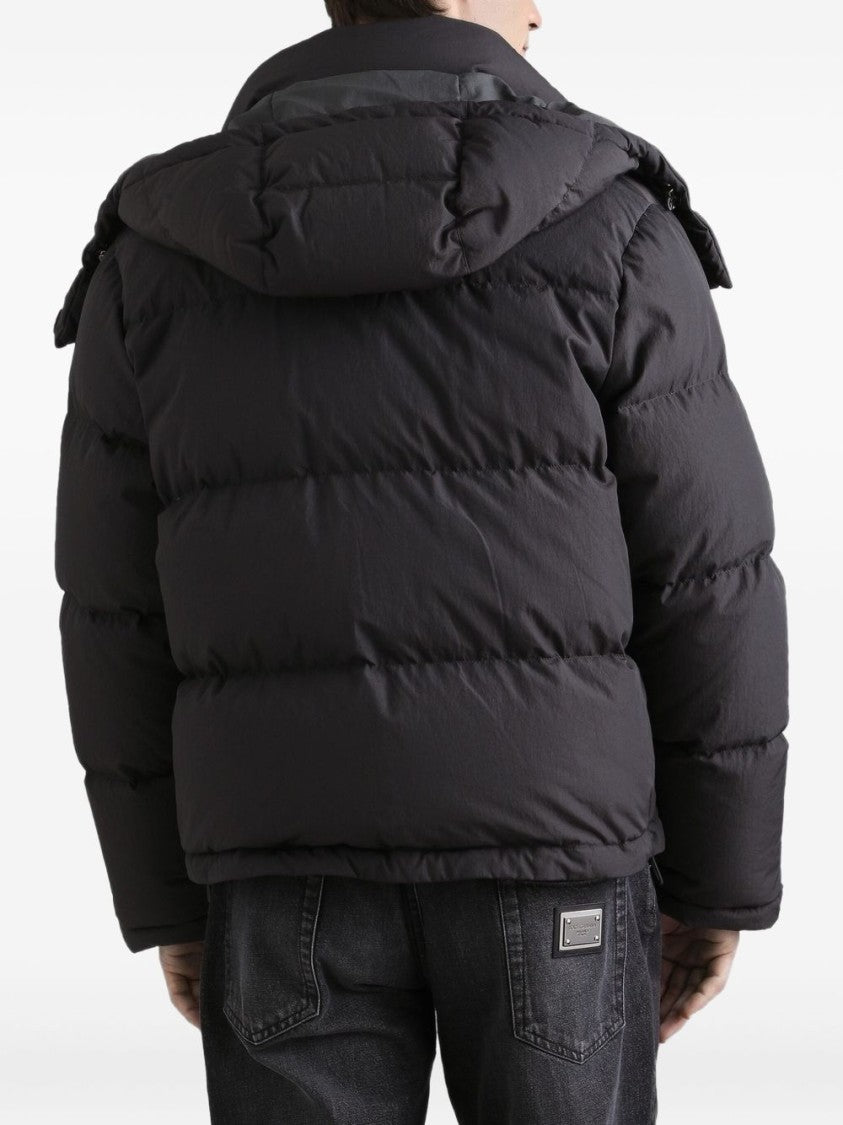 Dolce & Gabbana Quilted Down Jacket With Attached Hood