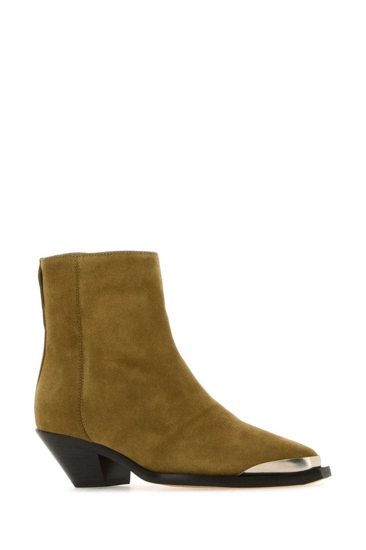 Isabel Marant Beige Suede Adnae Ankle Boots