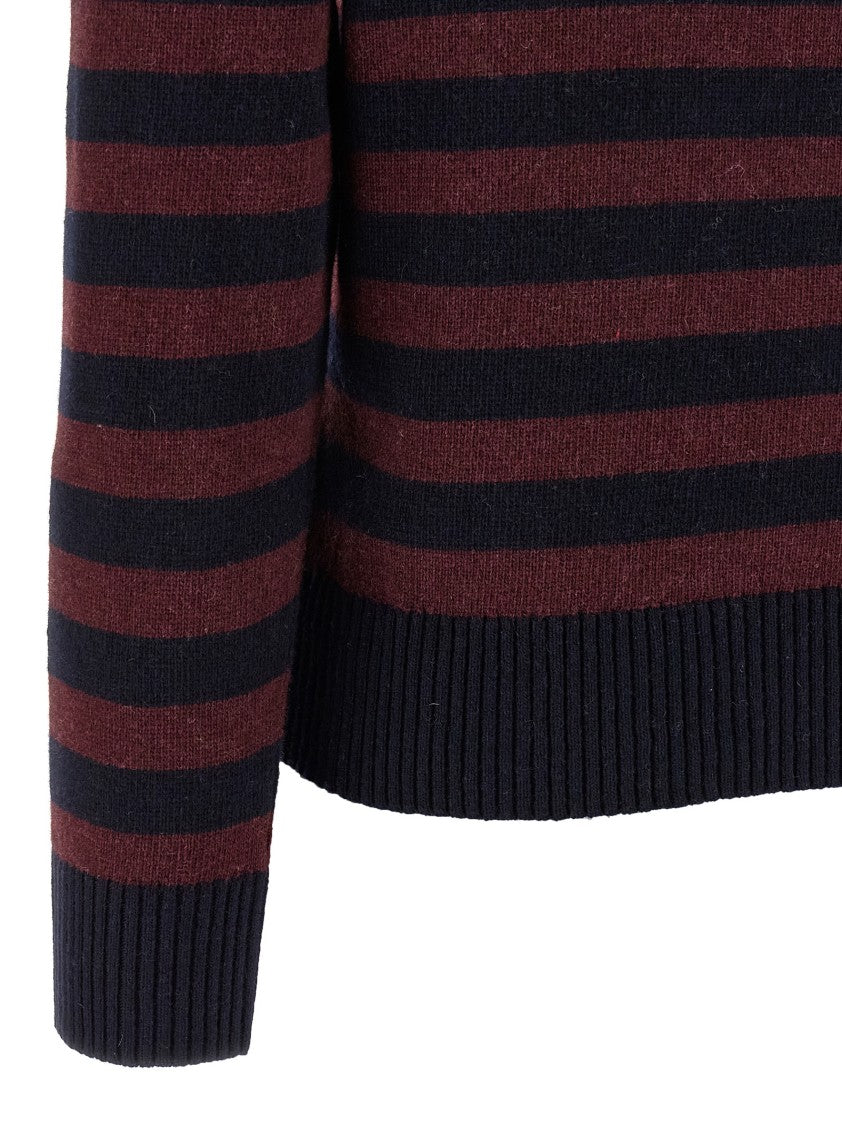 Ganni Graphic Wool Mix Poodle Stripe' Sweater