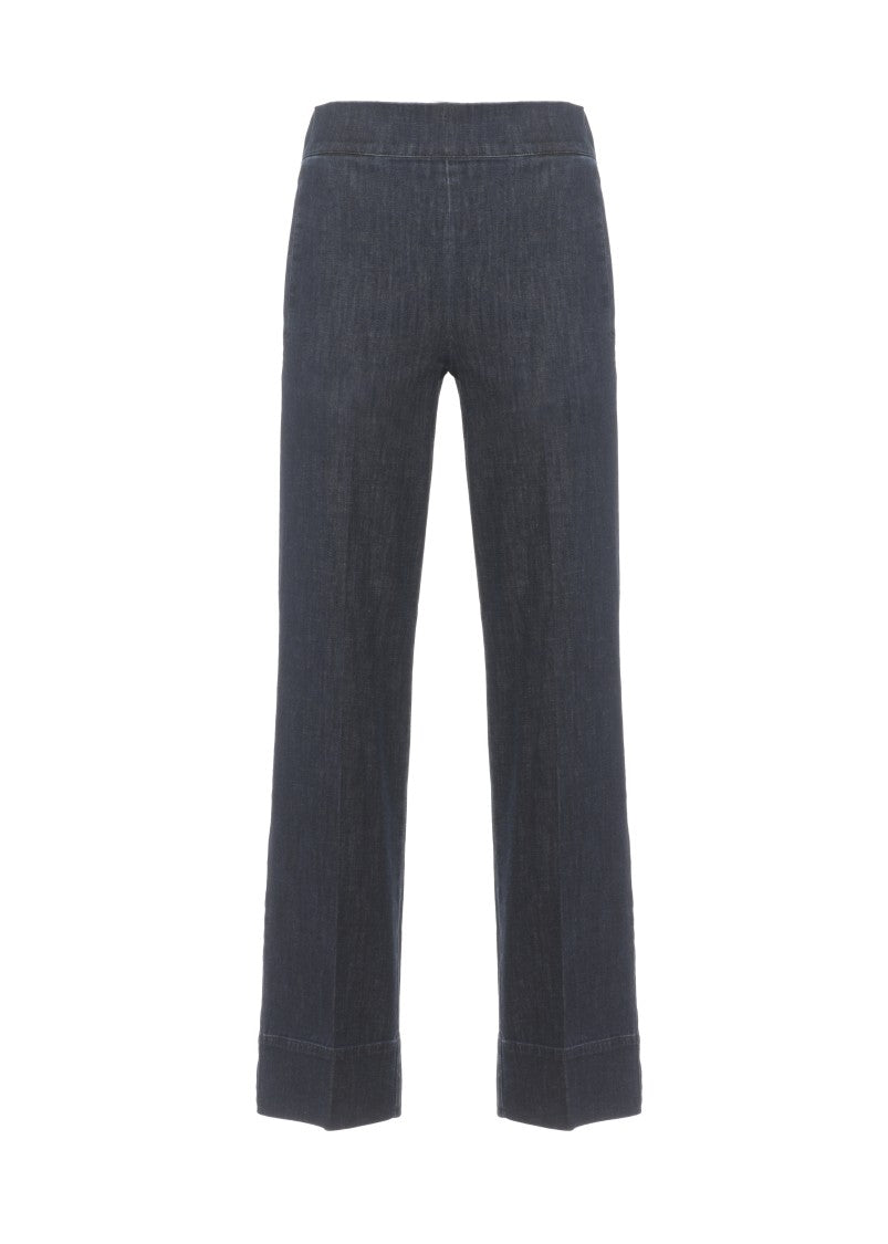 Cigala's Blue Elastic Waist Cotton Jeans
