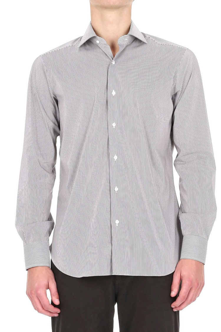 Barba Bacchettata Stretch Poplin Shirt Linea Milano