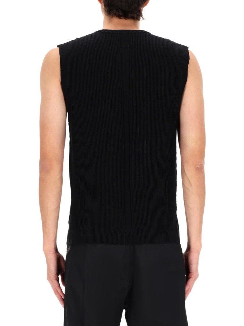 Rick Owens Neutrals Sleeveless Ribbed New Wool Tank Top