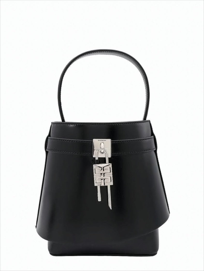 Givenchy Structured Calf Leather Shoulder Bag With Silver-Tone Clasp