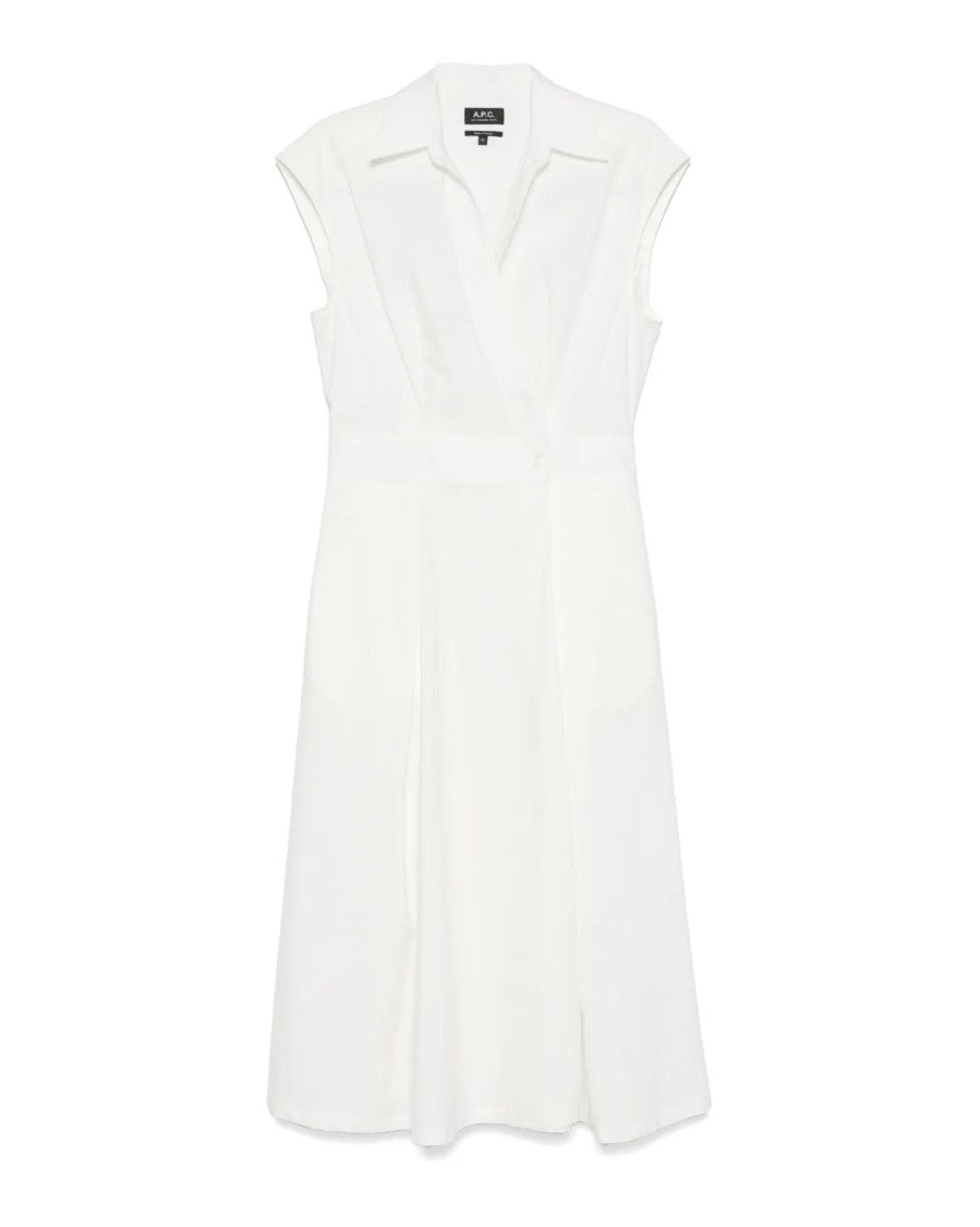 A.P.C. Ankle-Length Organic Cotton Wrap Dress