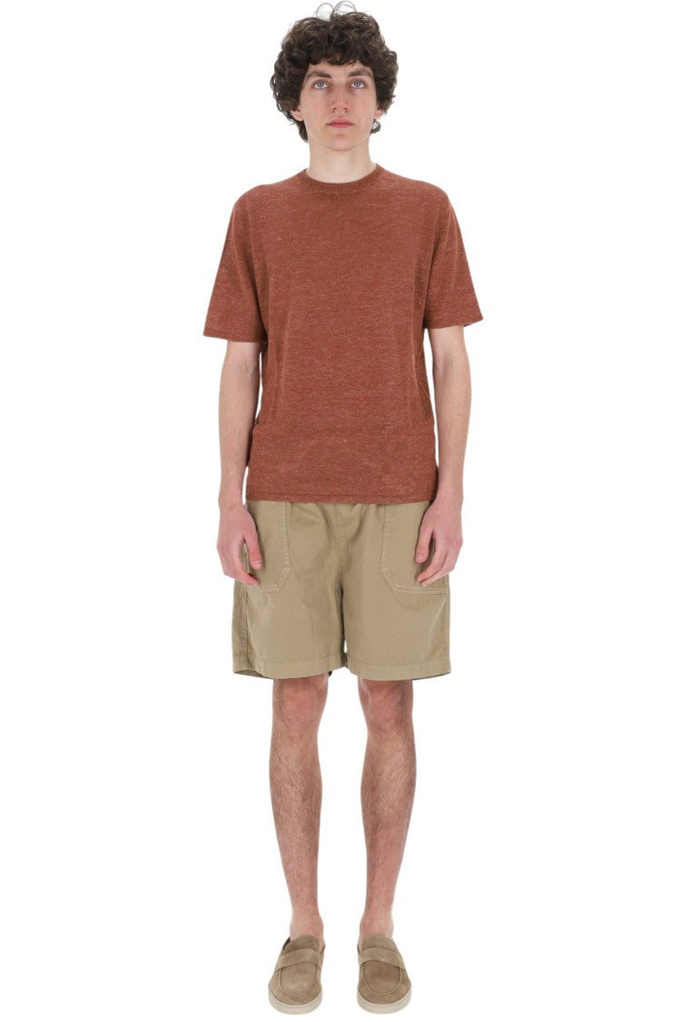 Roberto Collina Linen-Cotton Melange Casual T-Shirt