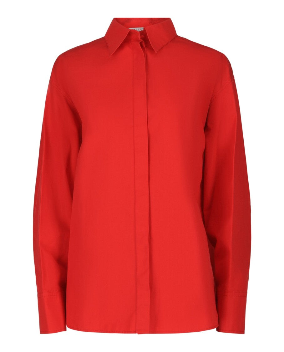 Valentino Button-Front Shirt With Hidden Placket And Classic Collar