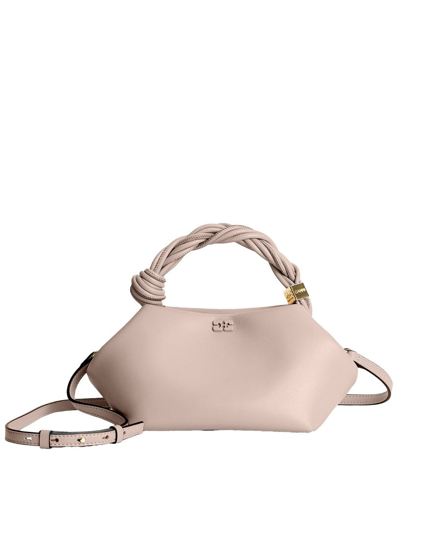 Ganni Structured Bou Bag Small In Oyster Gray