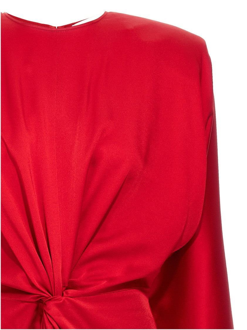 Stella Mccartney 'Satin Twist Midi' Dress