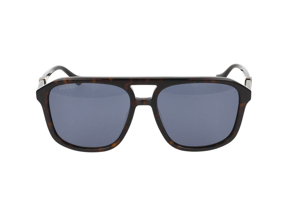 Gucci Havana Bold Square Acetate Sunglasses