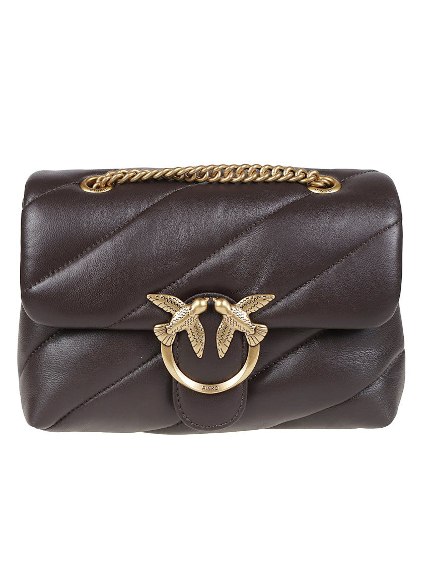 Pinko Love Mini Puff Maxi Quilt Sheepskin Shoulder Bag