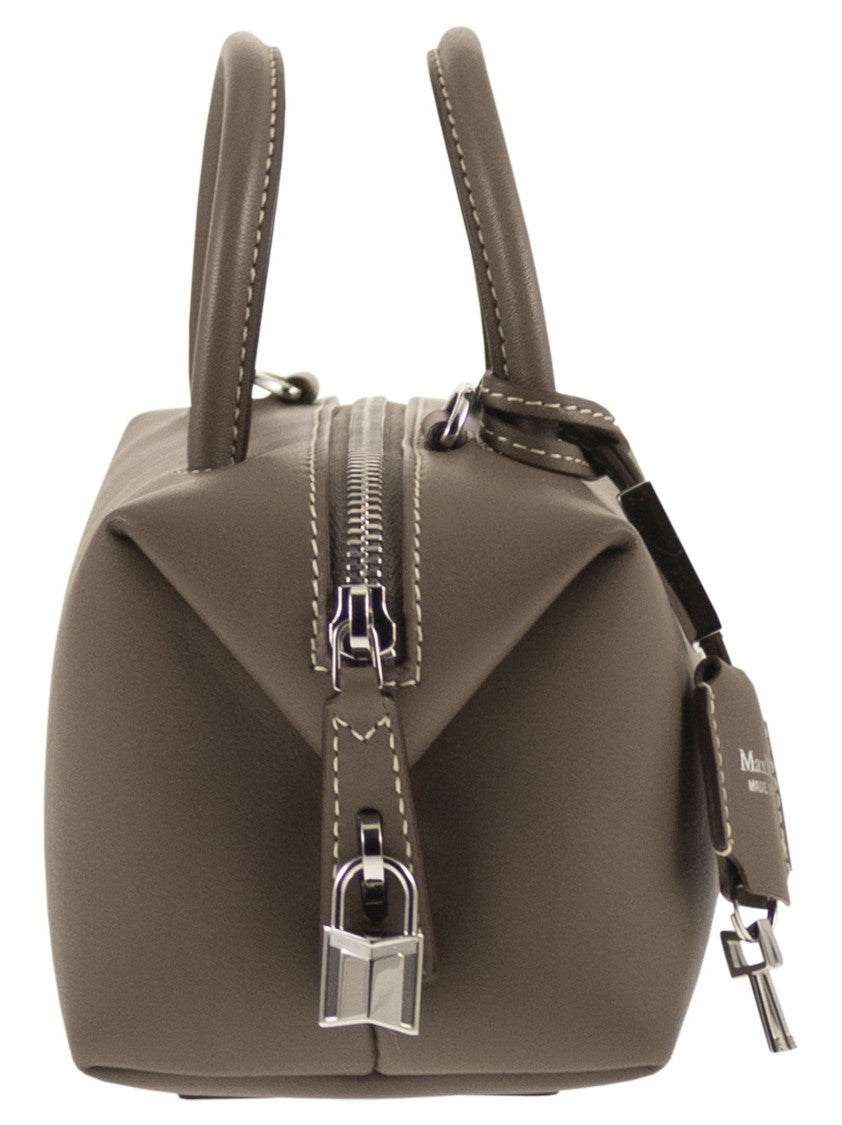 Max Mara Holdalls - Small Natural Leather Satchel
