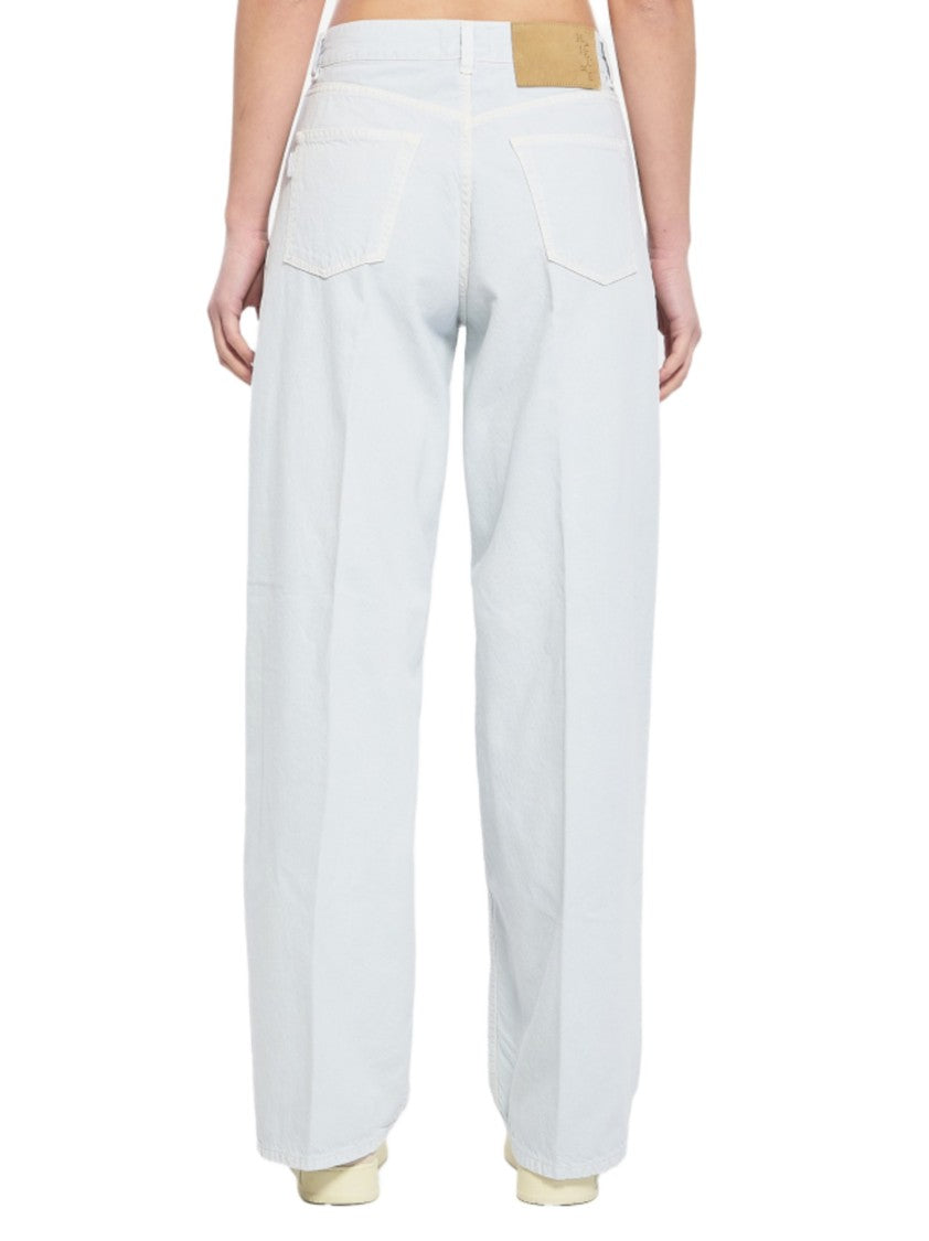 Haikure Light Blue Boyfriend Wide-Leg Jeans With Soft Waist