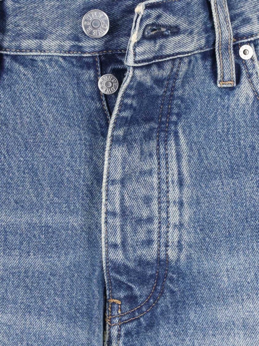 Sunflower Blue Wide Twist Denim Jeans