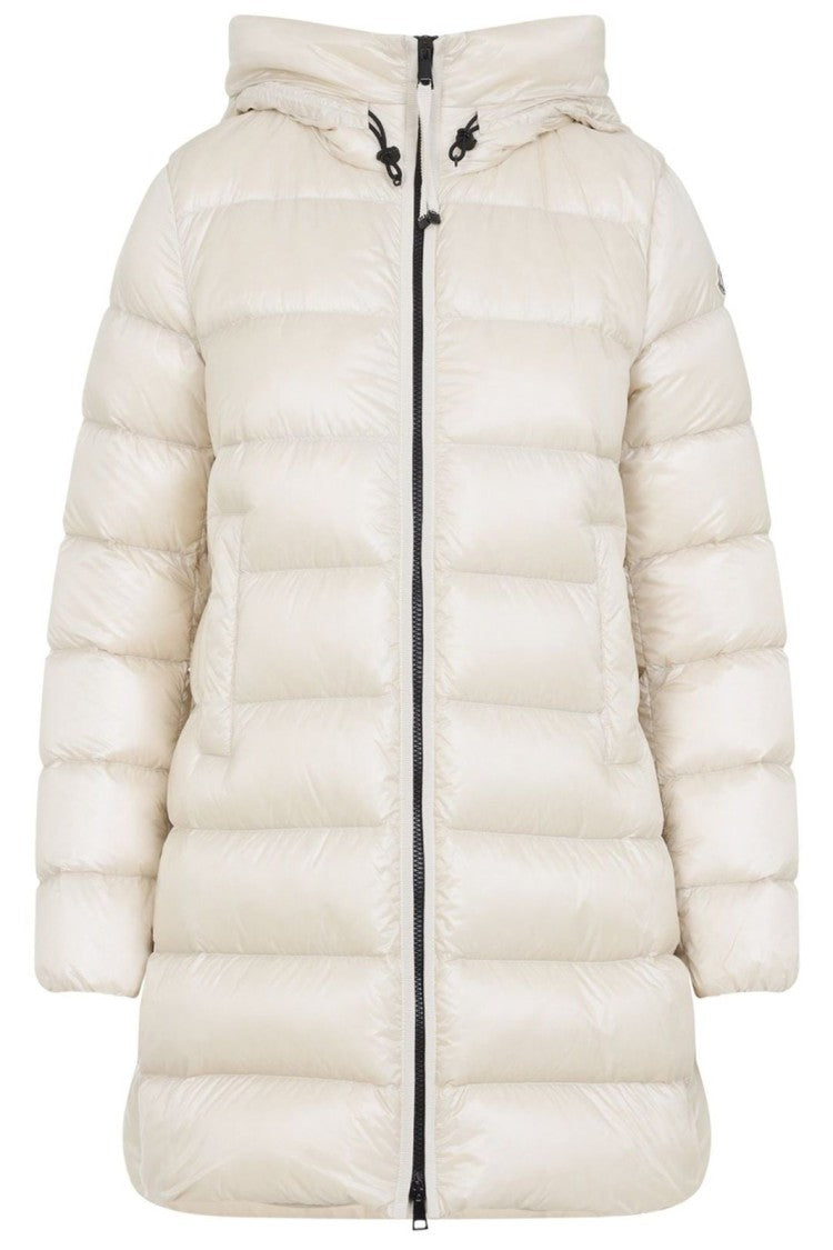 Moncler Quilted Down Coat With Adjustable Hood