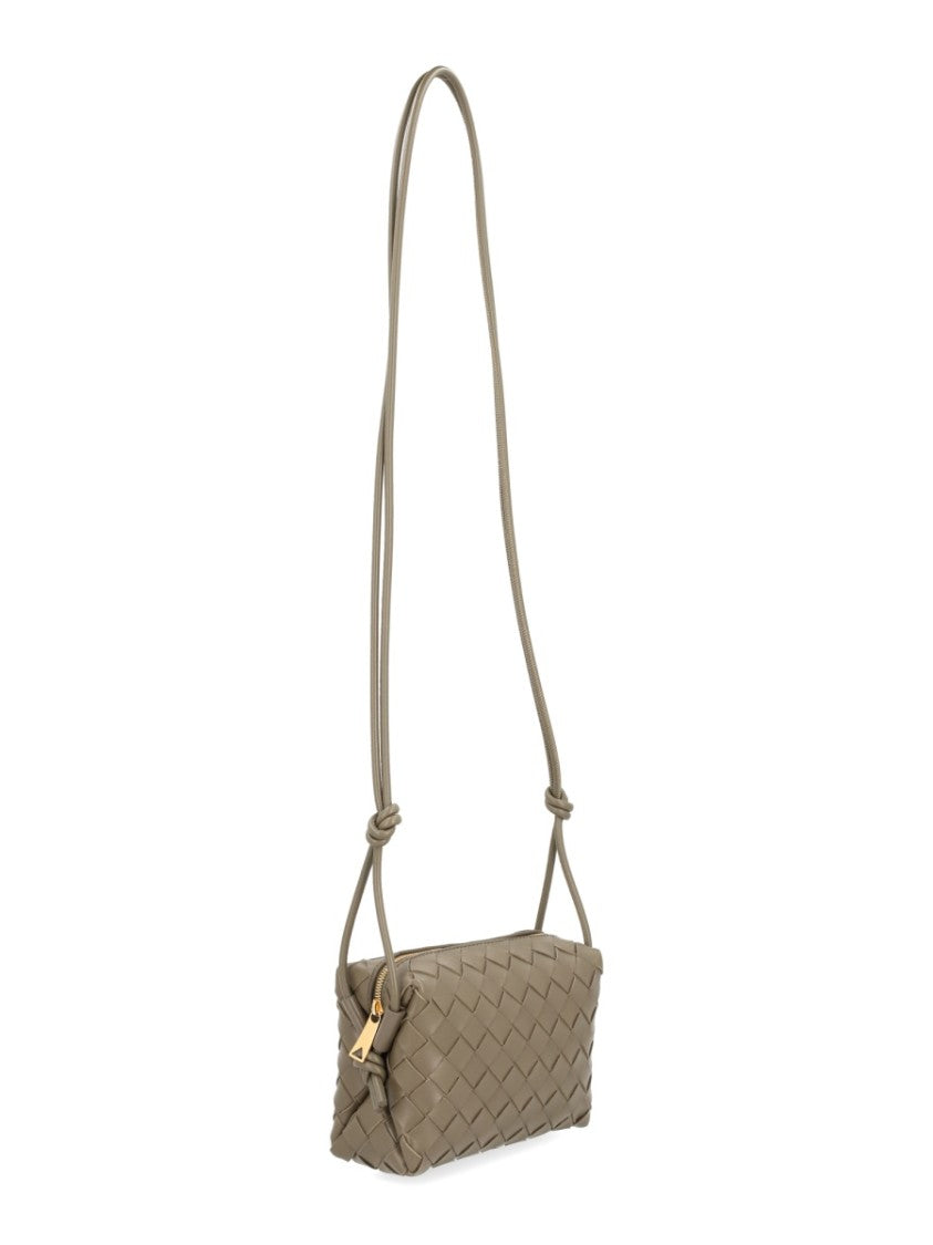 Bottega Veneta Mini Rectangular Woven Lamb Leather Camera Bag