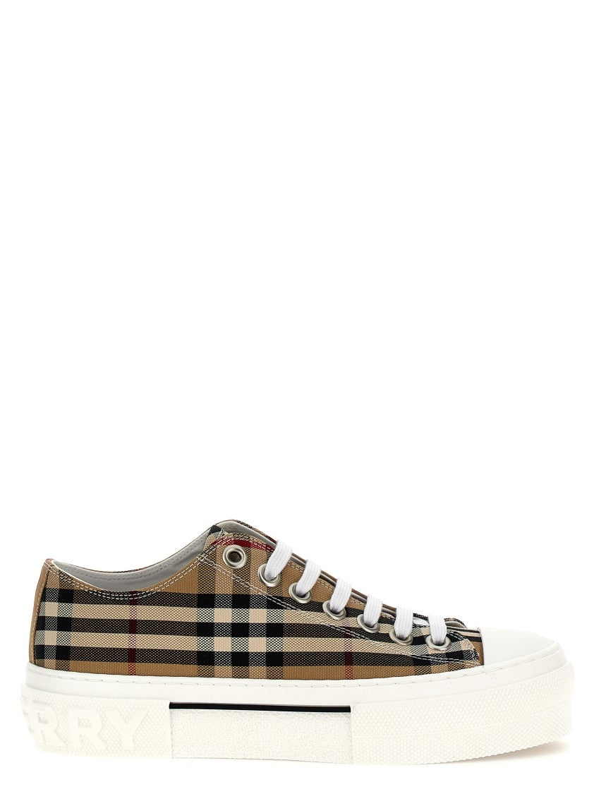 Burberry Check Print Canvas Sneakers