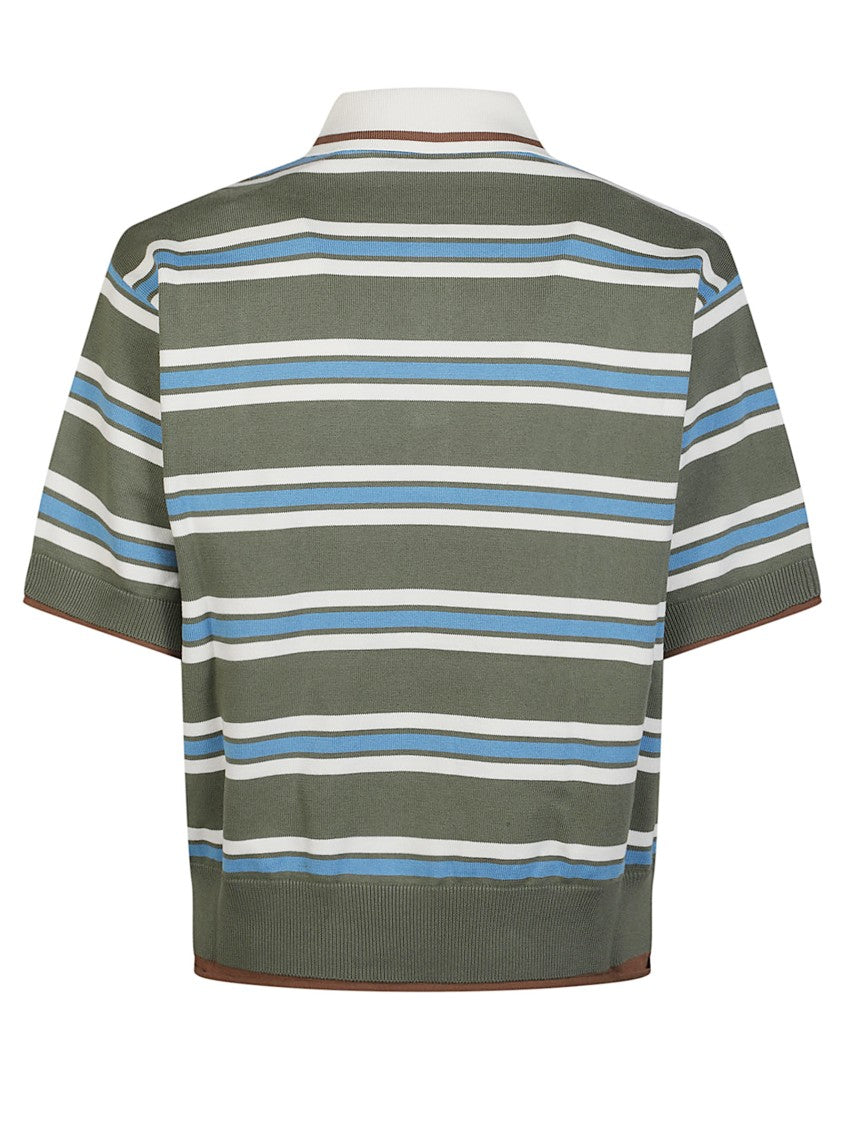 Dsquared2 Short Sleeve Striped Cotton Polo Shirt