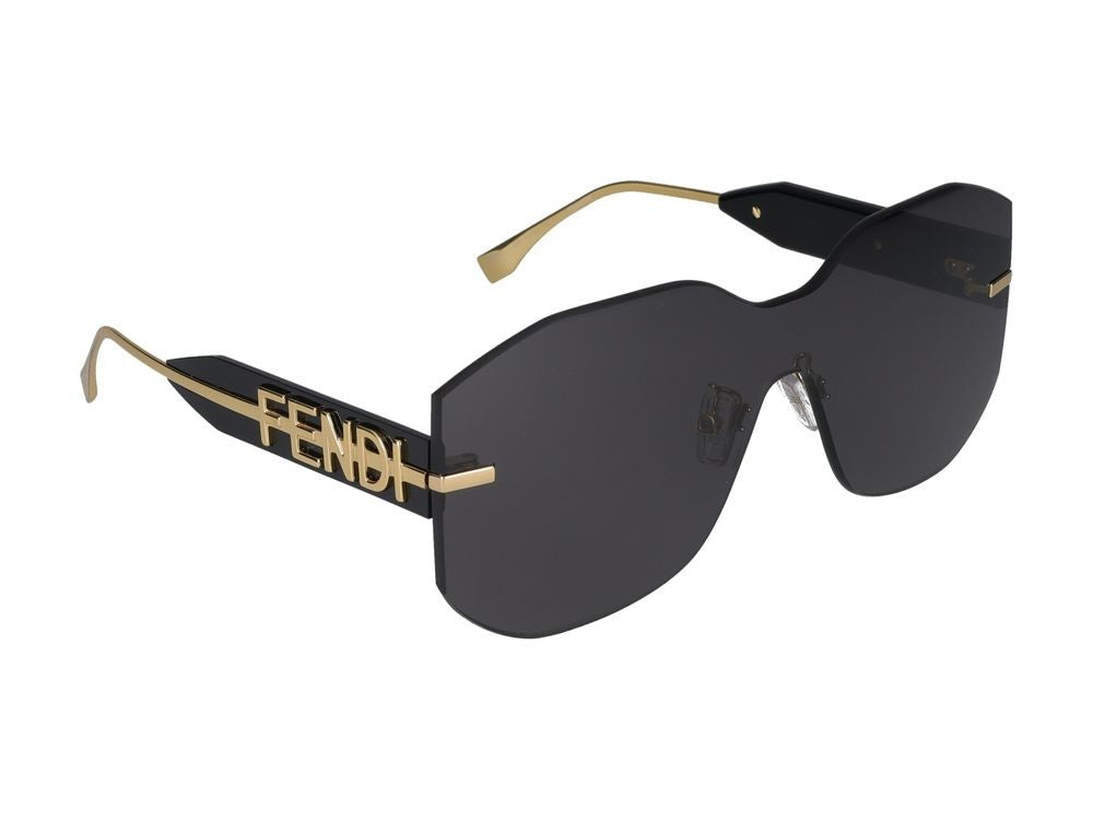 Maison Fendi Gold Fe40067u Geometric Sunglasses