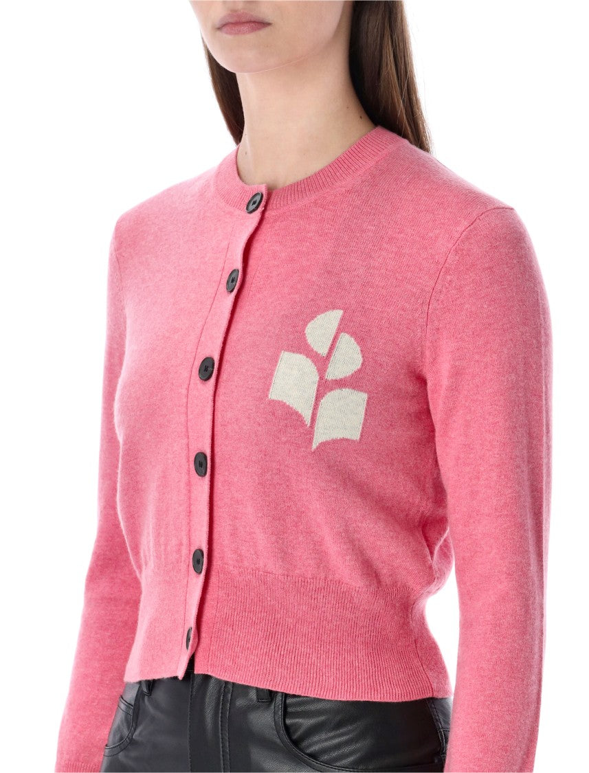 Isabel Marant Étoile Slim-Fit Round Neck Cardigan With Logo Detail
