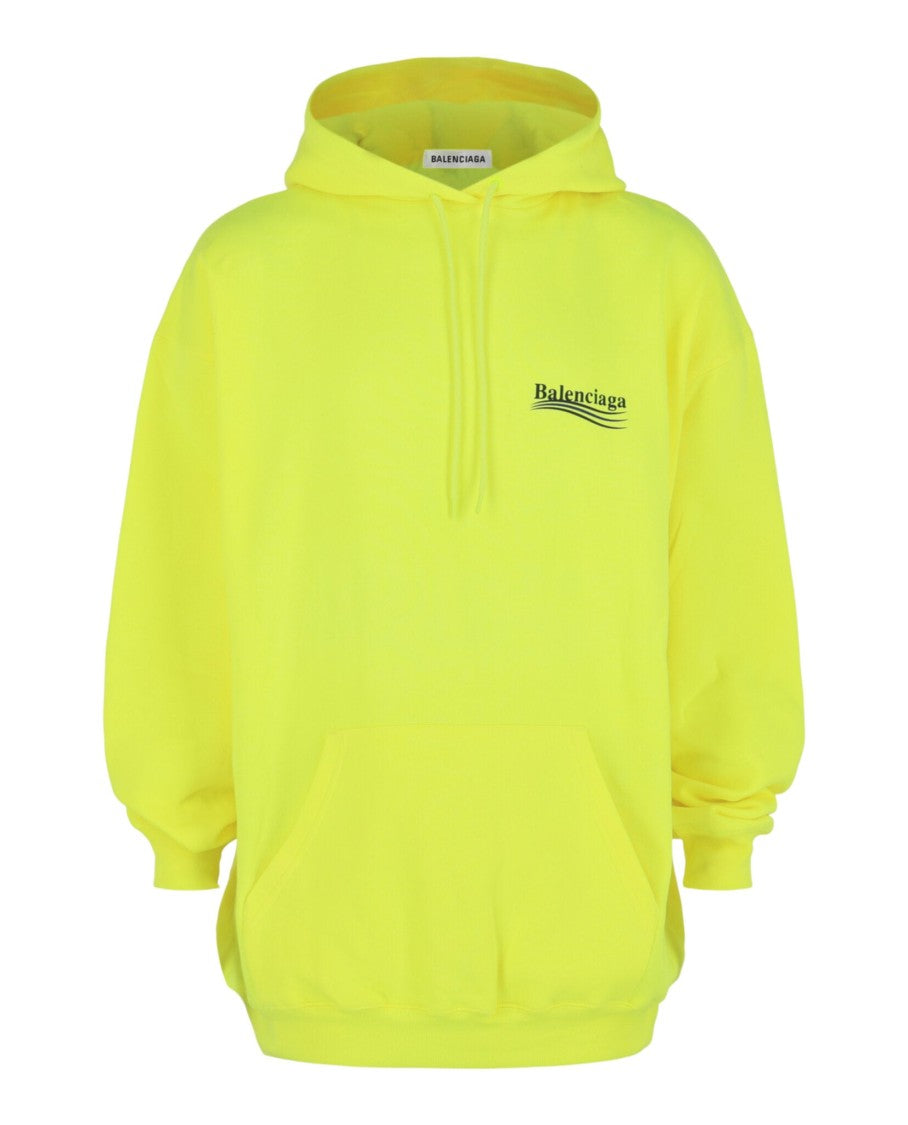 Balenciaga Oversized Cotton Hoodie With Political Campaign Logos