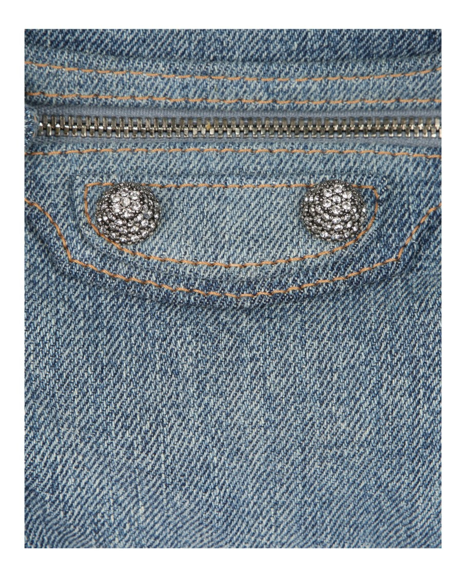 Balenciaga Xs Neo Cagole City Bag In Denim