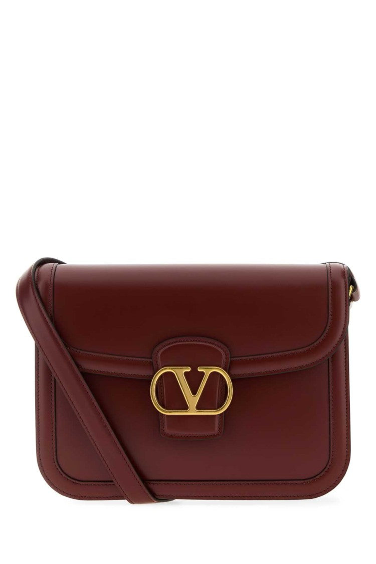 Valentino Garavani Burgundy Leather 9To5 Shoulder Bag