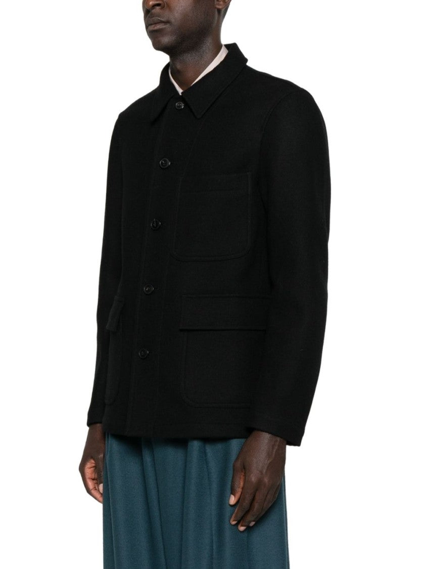 Dries Van Noten Black Patch Pocket Long Sleeve Jacket