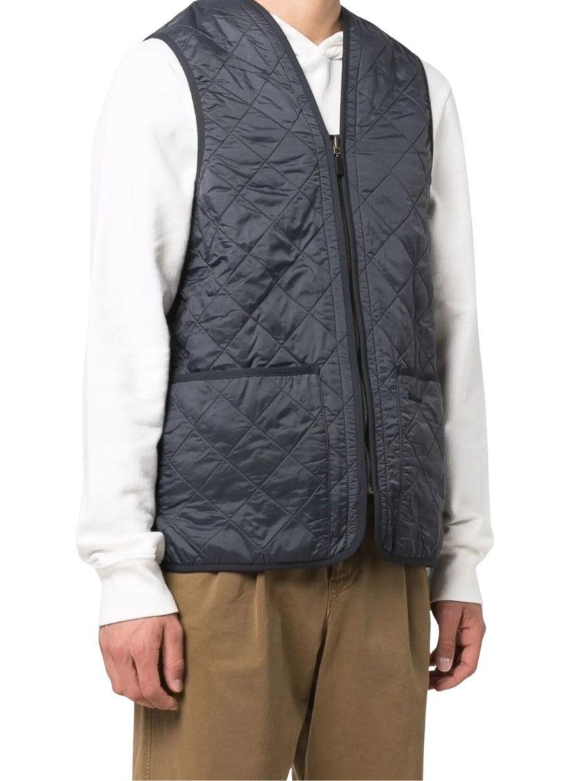 Barbour Diamond-Stitched Pouch-Pocket Quilted Vest