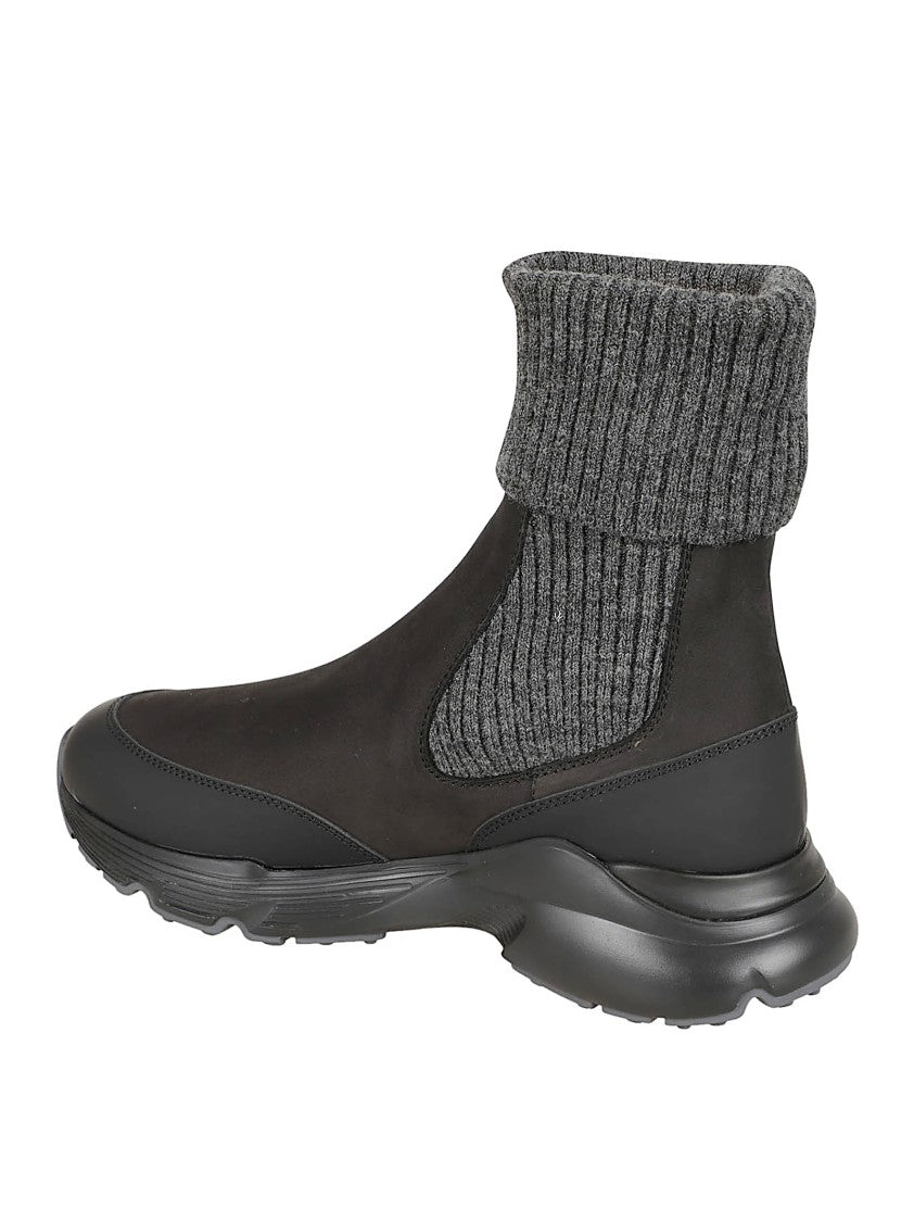 Tod's Chunky Rubber Sole Slip-On Boots