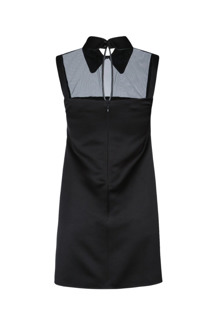 Elisabetta Franchi Sleeveless Mini Dress With Structured Collar