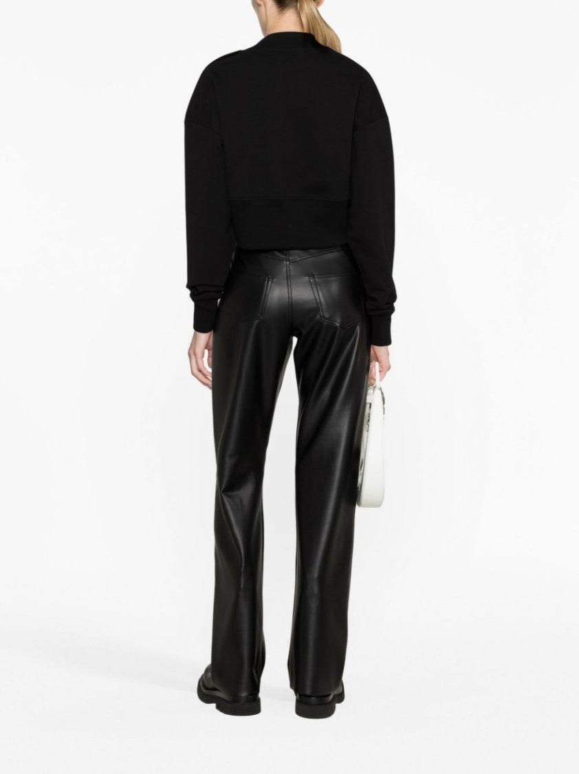 Balmain Logo-Print Cropped Sweatshirt