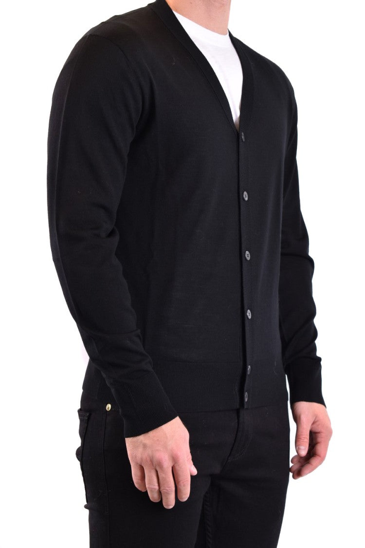 Neil Barrett Button-Up Cardigan In Fine Wool V-Neckline