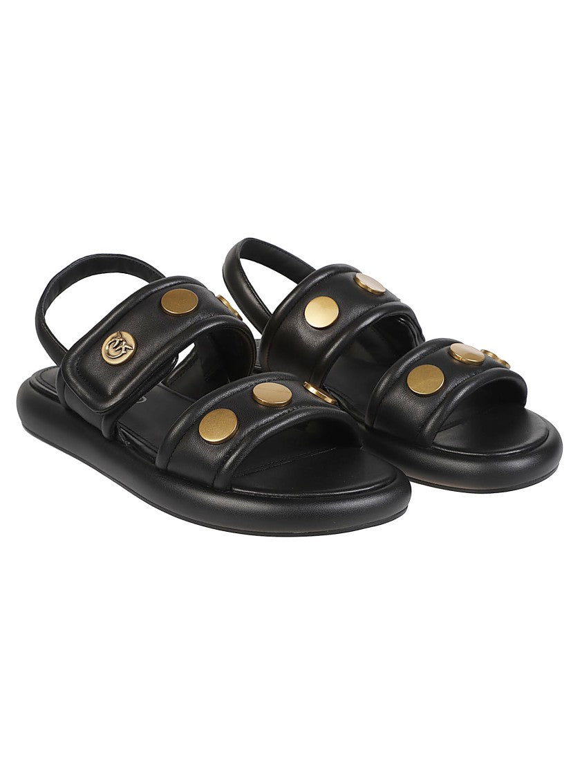 Pinko Fiona 01 Black Studded Leather Sandals