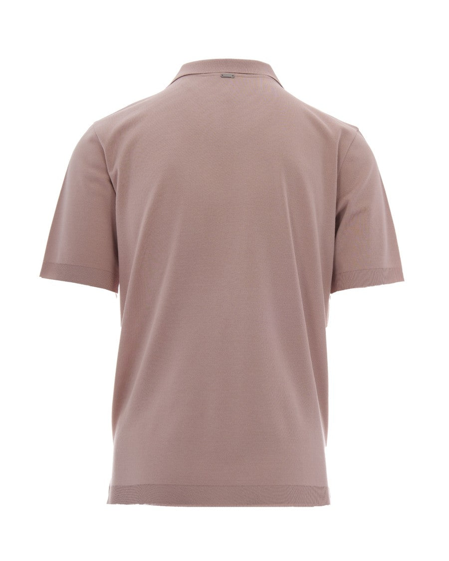 Herno Double-Layered Cotton Piquet Polo Shirt With Ribbed Detailing