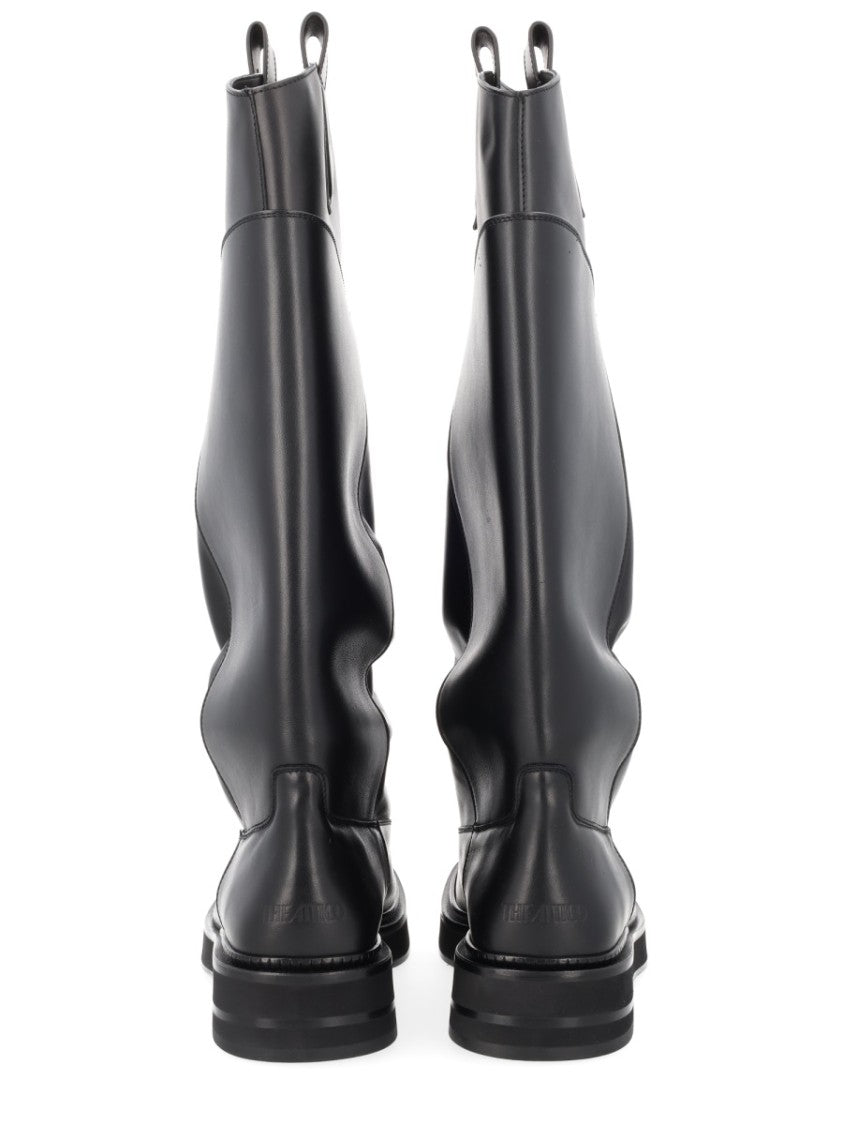 The Attico Passeggiata Mid-Calf Slouchy Leather Boots
