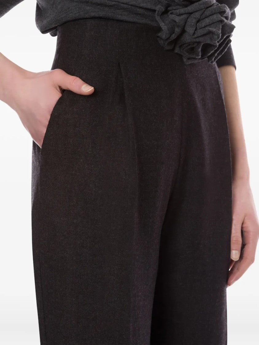 Alberta Ferretti Tailored Straight-Leg Minimalist Design Pants