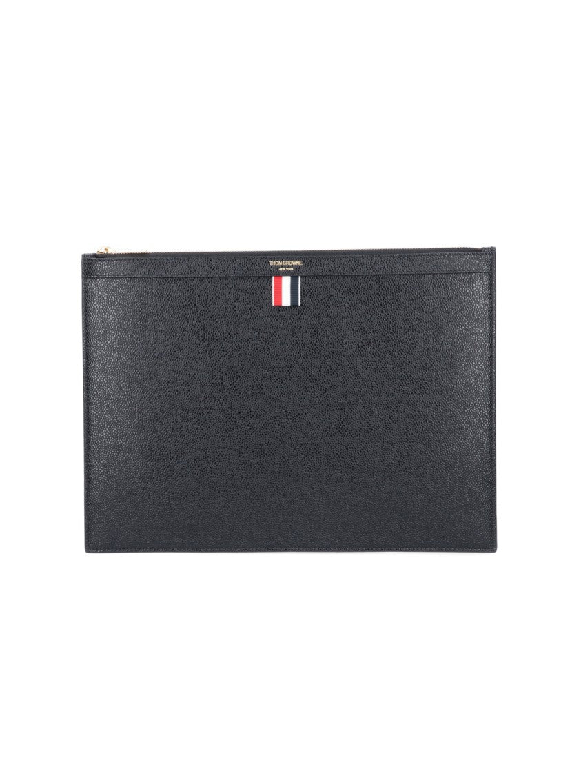 Thom Browne "Pebble Grain" Pouch – Black