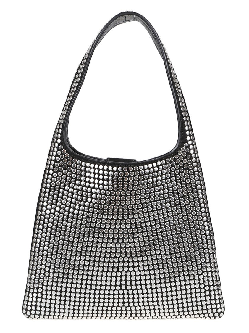 Alaïa Structured Handbag With Metallic Studs And Single Shoulder Strap