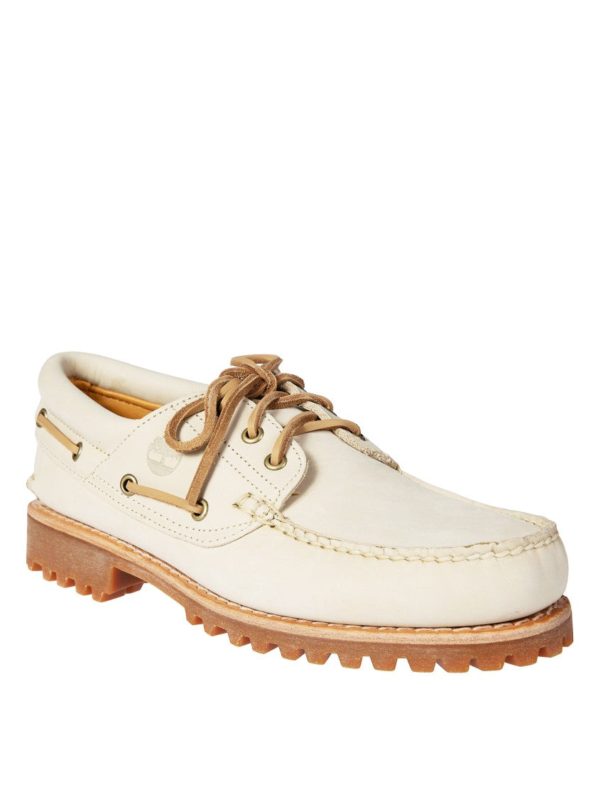 Timberland Light Beige Moccasin Lace Up Shoes