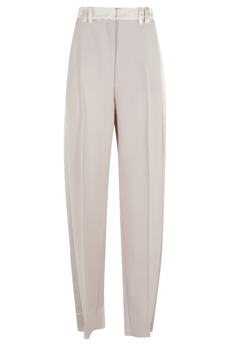 Stella Maxwell X Marella Ivory Tuxedo Pants With Tailored Fit
