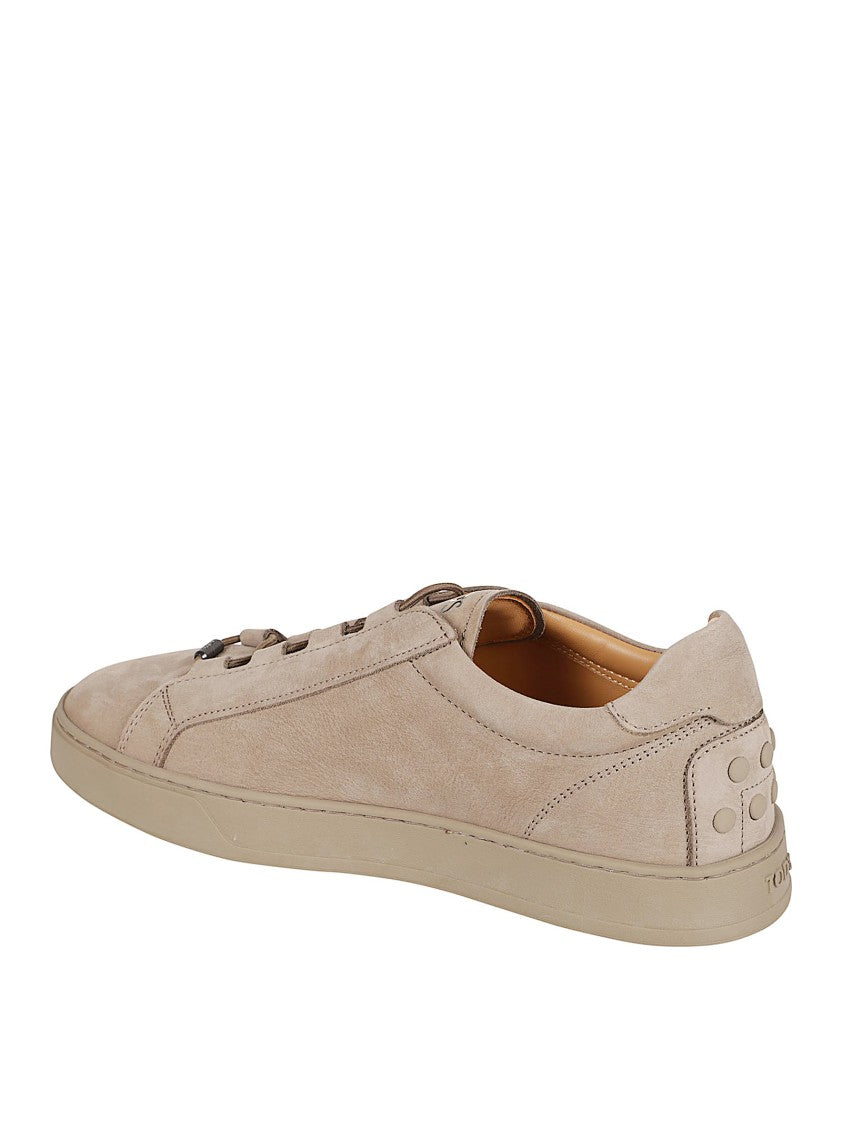 Tod's Minimalist Beige Calfskin Sneakers