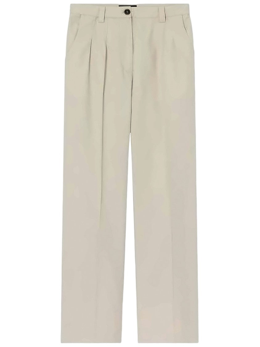 A.P.C. High-Waisted Straight Pants With Pleats