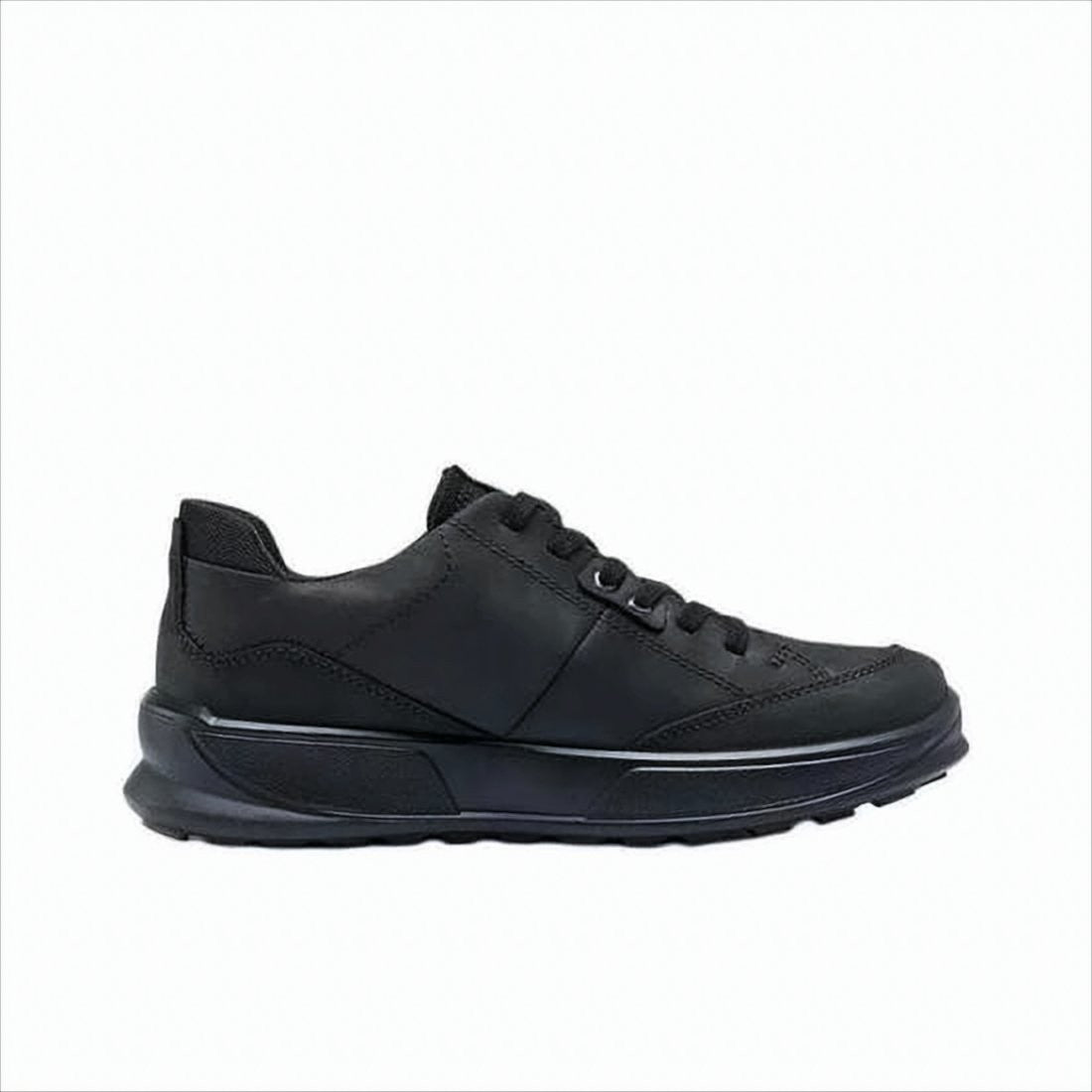 Ecco Black Low-Top Sneakers With Perforated Detailing
