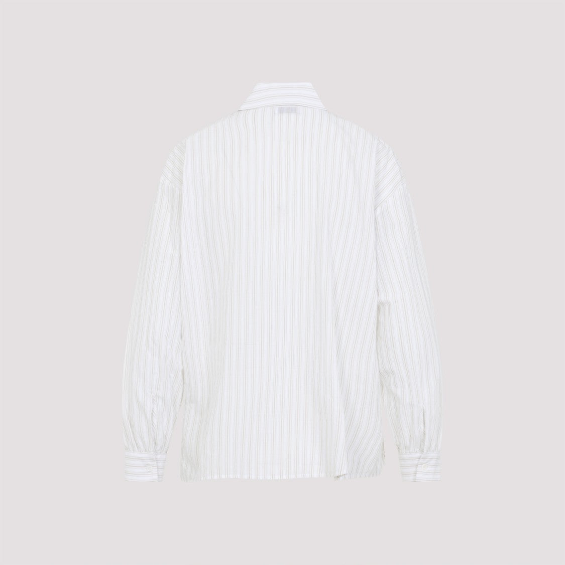 Peserico Button-Down Cotton Shirt With Vertical Stripes