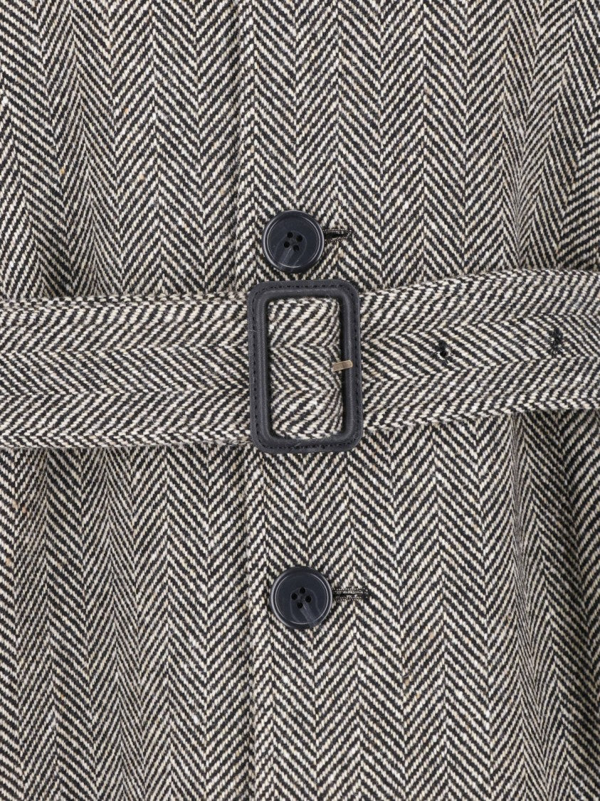 Polo Ralph Lauren Black Mid-Length Wool-Blend Coat